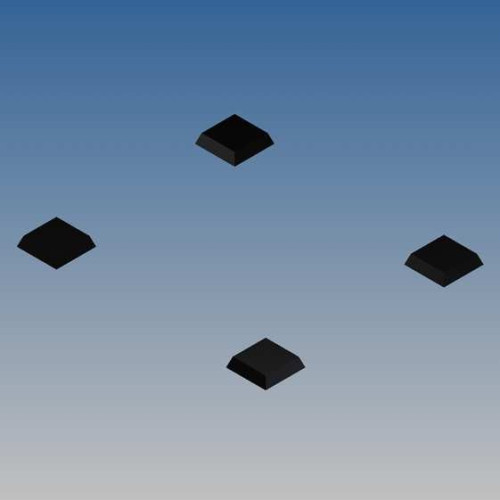 Piedino in Gomma 13x13x3