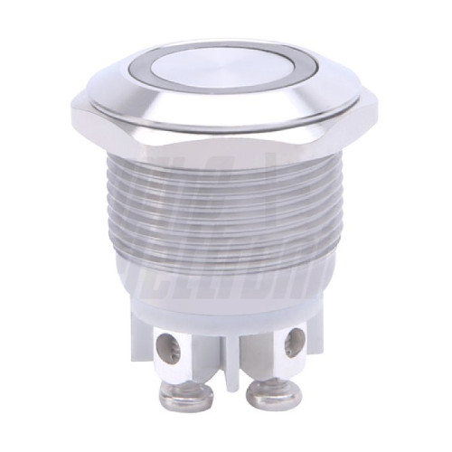 Pulsante Unipolare Antivandalo con Autoritorno Luminoso -  Giallo