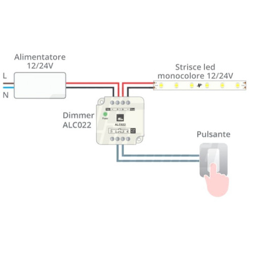 Dimmer per Led 12/22 V 10 A