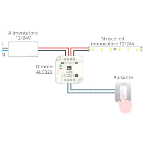 Dimmer per Led 12/22 V 10 A