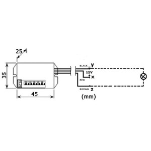Sensore PIR con Centralina 12V 2