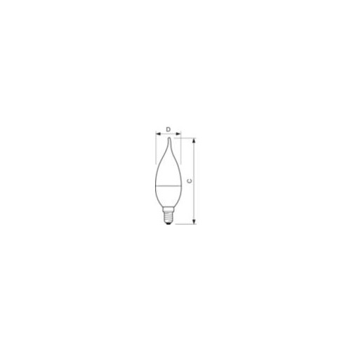 Lampada a Led Attacco E14 Colore Bianco Caldo  6W