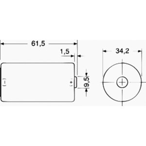 Pila Mezza Torcia Alcalina 1,5 V Size C - Duracell Serie Industrial 2