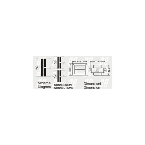 TRASFORMATORE D''ALIMENTAZIONE CON CAVALLOTTA 18+18V