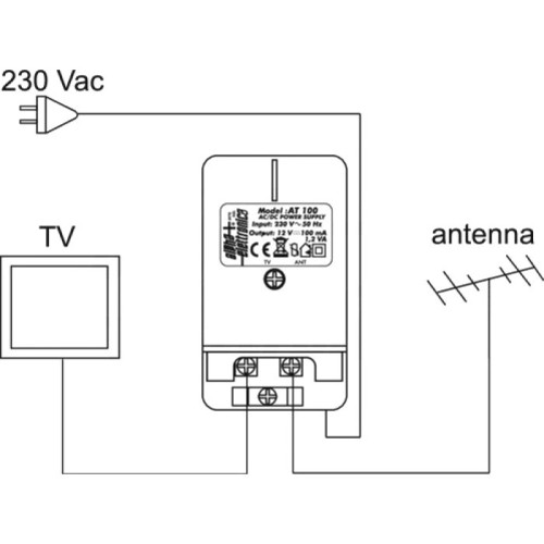 Alimentatore di Rete  per TV 12 V 100 mA