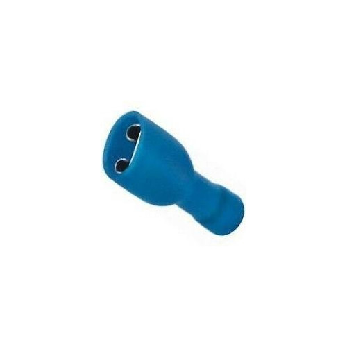 Faston Femmina Isolato per Maschio da 6,3x0,8 mm con Isolante in PVC colore Blu
