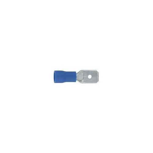 Faston Maschio Preisolato 6,3x0,8 mm con Isolamento in PVC colore Blu