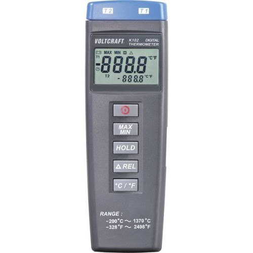 Termometro Digitale 2 Canali Sensore Tipo K da -200 a +1370 °C