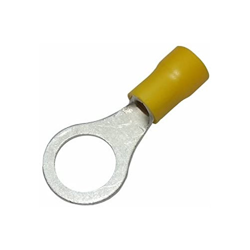 Terminale ad Occhiello Preisolato Diametro Foro 10,5 mm - Colore Giallo
