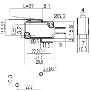 Microswitch 16 A a Leva 2