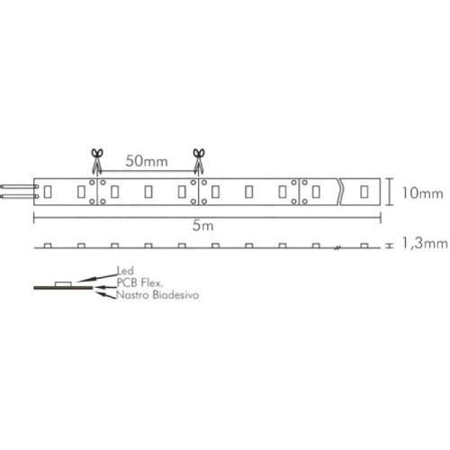 Striscia a Led 72 W 12 V Colore Bianco Freddo