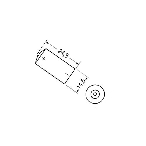 PILA AL LITIO  3,6 V -  0,95 Ah - SIZE 1/2 AA 