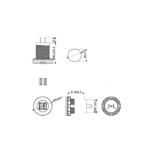 Alimentatore USB ingresso 12-28V uscita 5V 2,1A