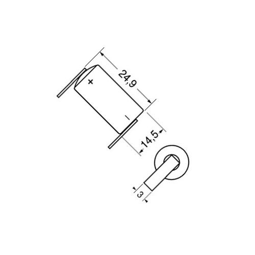 PILA AL LITIO MINISTILO 3,6V  -0,95Ah - SIZE 1/2 AA