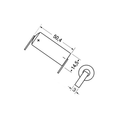 PILA AL LITIO STILO 3,6V-  2,1 Ah-  SIZE AA + LAMELLE