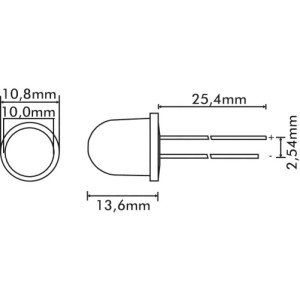 Led Giallo ad Alta Luminosità Ø10mm 2
