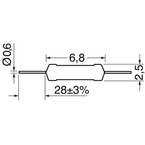 Resistenza 0,25W 470 KOhm 5%