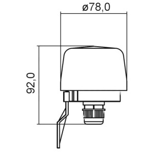 Sensore Crepuscolare 220V 10A IP44 Colore Nero 2