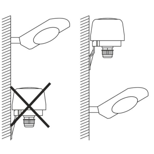Sensore Crepuscolare 220V 10A IP44 Colore Nero