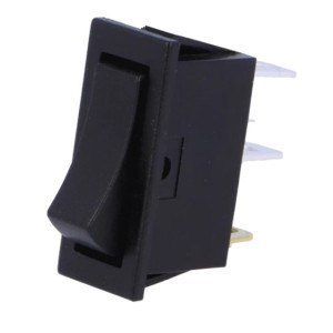 Interruttore Unipolarer Basculante OFF-MOM Colore Nero