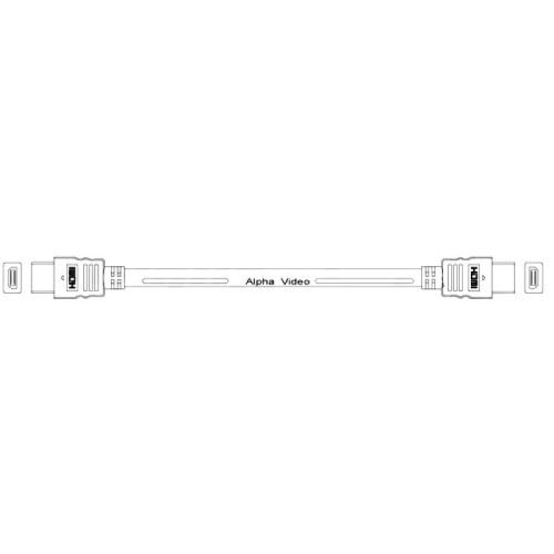 Cavo Connettorizzato HDMI Maschi Maschio Lunghezza 2 mt