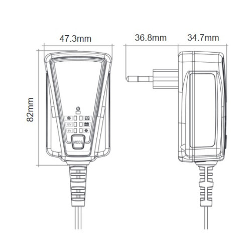 Caricabatterie per Batterie al Piombo da 6V e 12V Corrente di Ricarica 1A