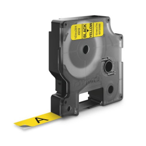 Nastro D1 per Etichettatrice Dymo Nero su Giallo altezza 12mm 450180