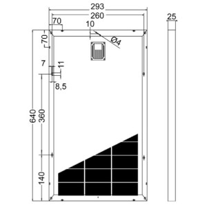 Pannello Fotovoltaico 21,7 V 1,53 A 2