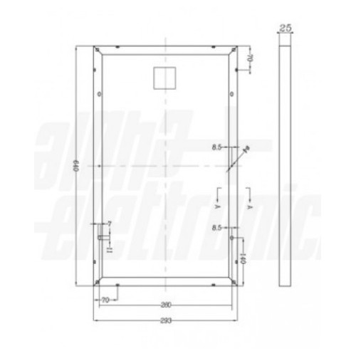 Pannello Fotovoltaico 21,7V 1,53A  27W