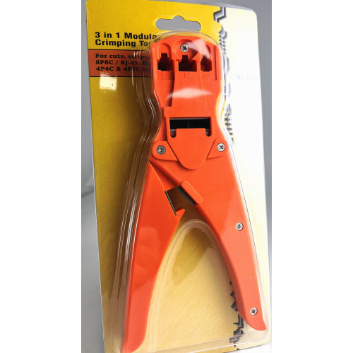 Pinza a Crimpare per Spine Telefoniche Modulari 4-6-8 Poli