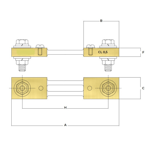 Shunt Din 80A 60mV