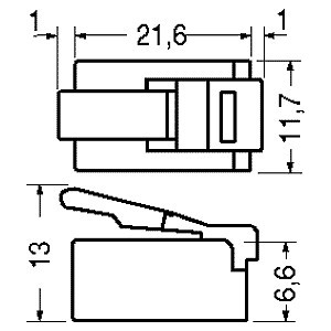 SPINA TELEFONICA MODULARE CAT.5 RJ45 5 SCHERMATE TREFOLI 2