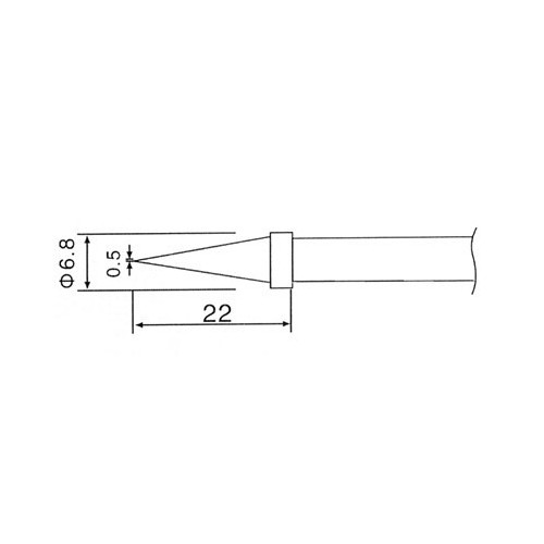 Punta Conica di ricambio 0,5 mm per  TIP027