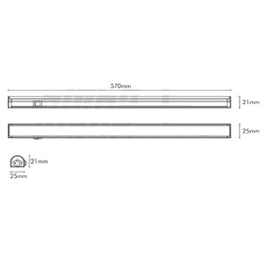 Barra a LED 220V Bianco Freddo 57cm 2