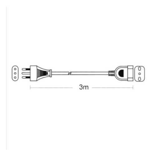 Prolunga Elettrica 3 Metri Nera