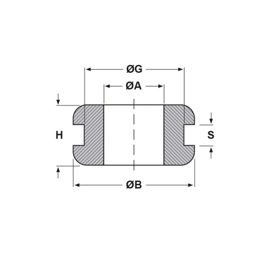 Passacavo in Gomma 7/9/12-2 Nero