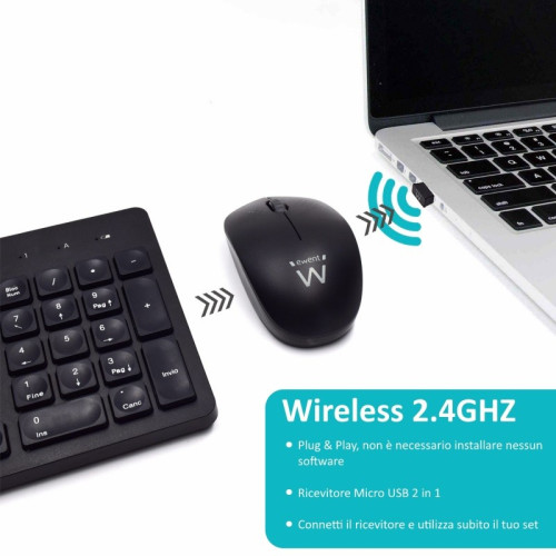 Kit Tastiera e Mouse Wireless