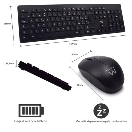 Kit Tastiera e Mouse Wireless