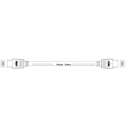 Cavo Cablato HDMI Maschio Maschio 10 mt