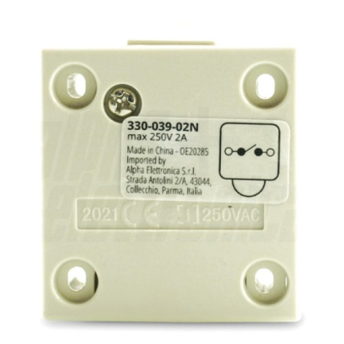 Pulsante Unipolare NC per Porte Colore Bianco