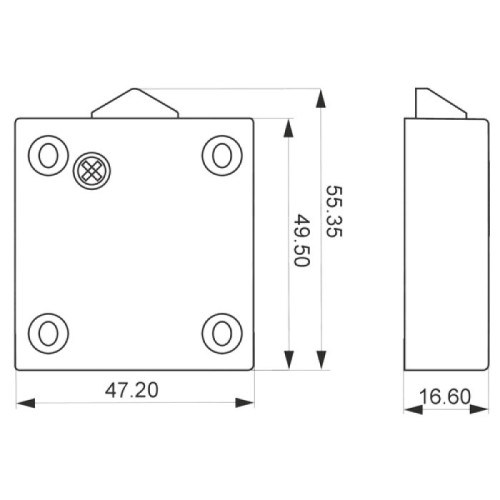 Pulsante Unipolare NC per Porte Colore Bianco