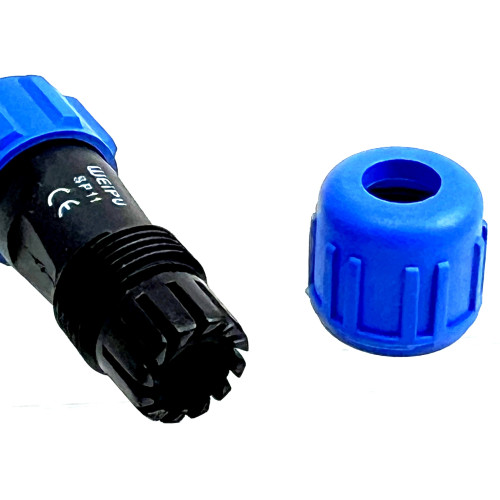 Connettore Stagno Maschio Volante  3 Poli IP68 serie SP11