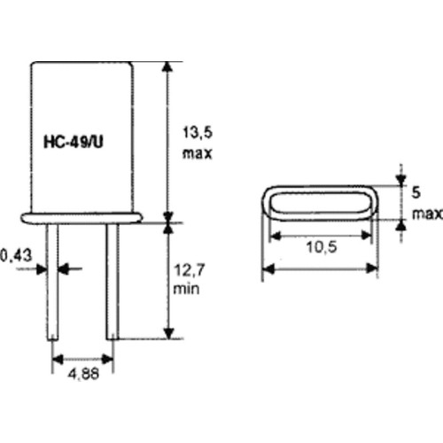Quarzo 20 Mhz - HC49U