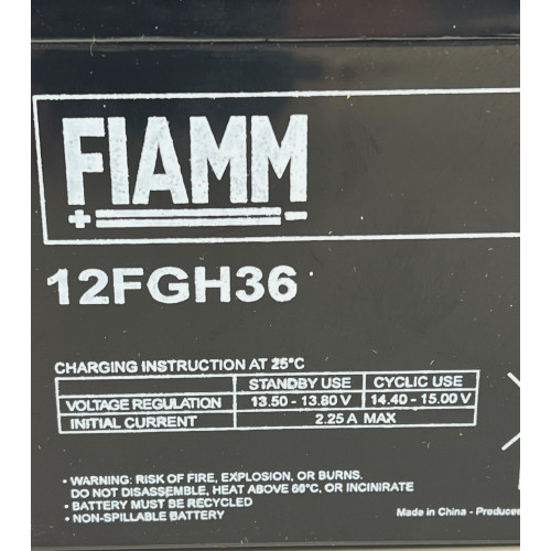 Batteria Ricaricabile al Piombo 12V 9A/h Fiamm 12FGH36