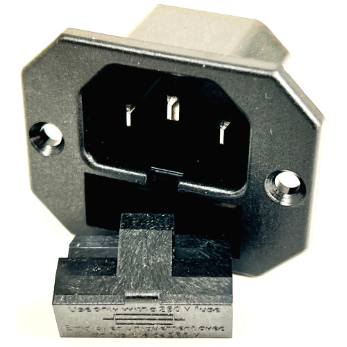 Spina Tripolare da Pannello IEC C14 con Portafusibile