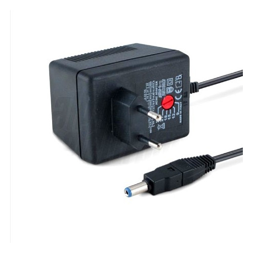 Alimentatore con Tensione di Uscita Regolabile 9 - 12 - 15 - 18 - 21 - 24V 600 mA - Corrente Alternata