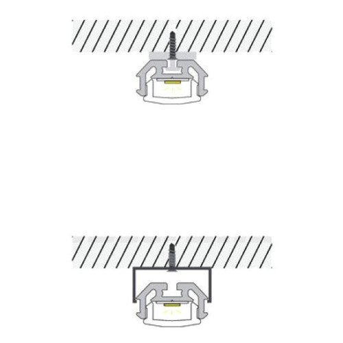 Profilo in Alluminio per Nastro a LED - Barra da 2 metri
