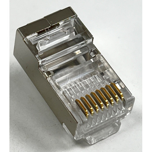 Spina RJ45 Schermata per Cavo Cat.5e - Fili Rigidi