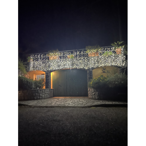 Tenda Luminosa Effetto Neve - Lunghezza 2 metri - Altezza 1,5 metri