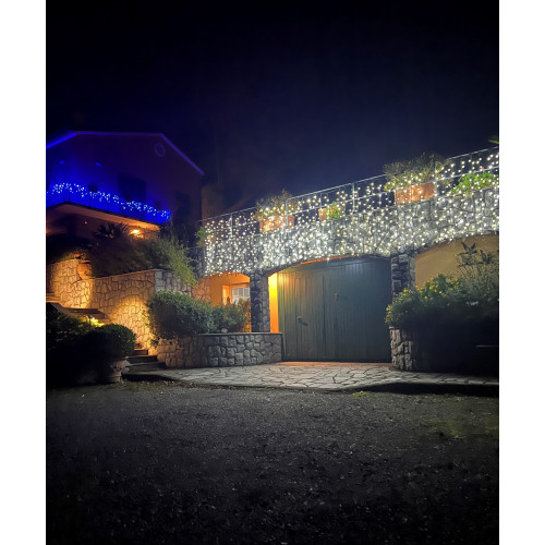 Tenda Luminosa Effetto Neve - Lunghezza 2 metri - Altezza 1,5 metri